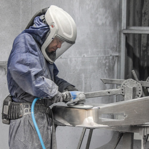 Alloy bullbar being polished